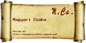 Magyari Csaba névjegykártya